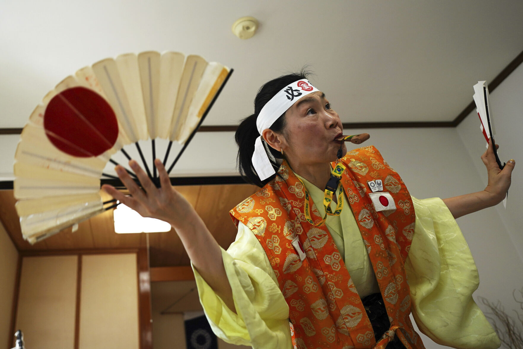 APTOPIX Olympics Tokyo Super Fan